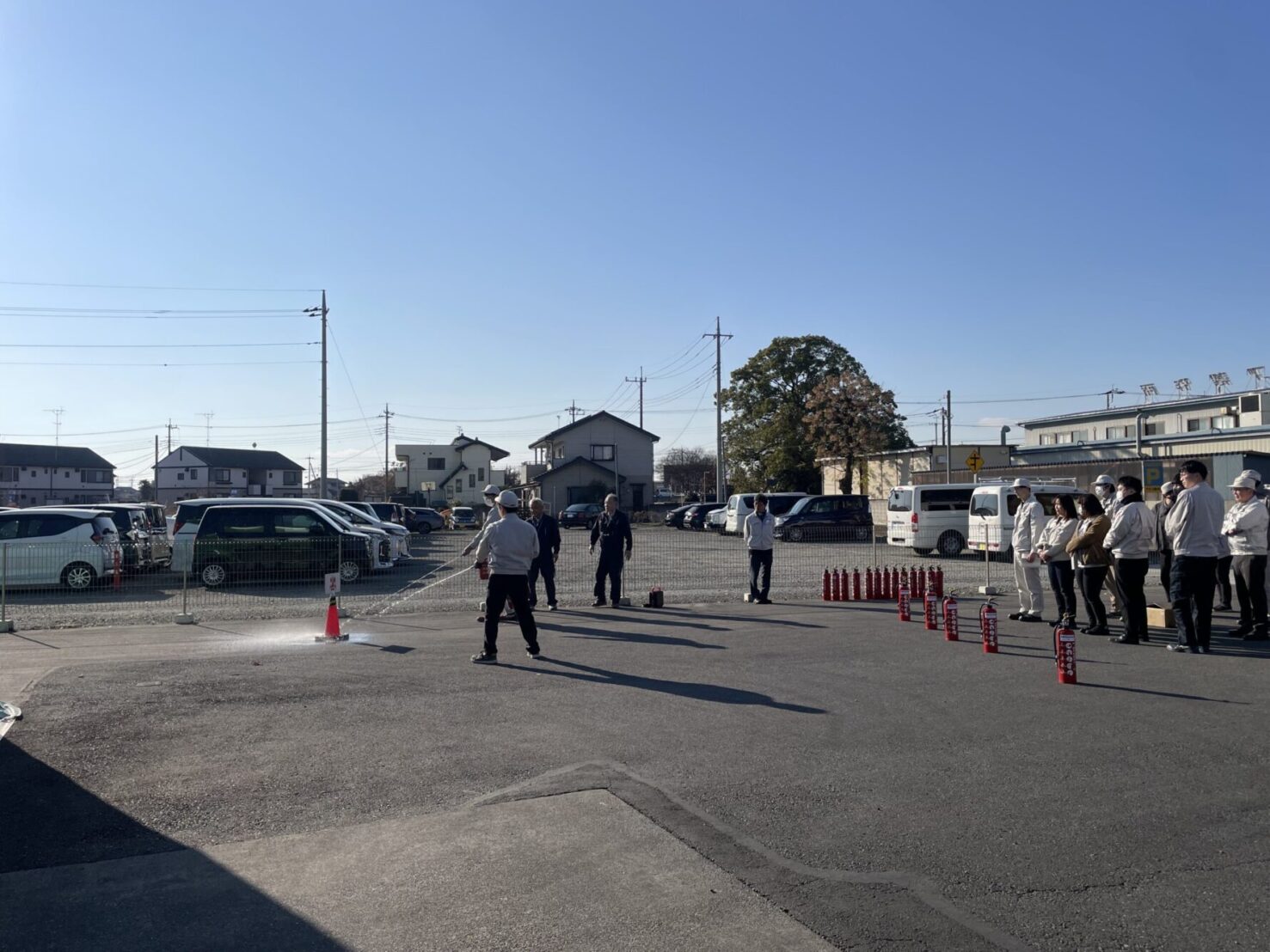 消火器訓練の様子